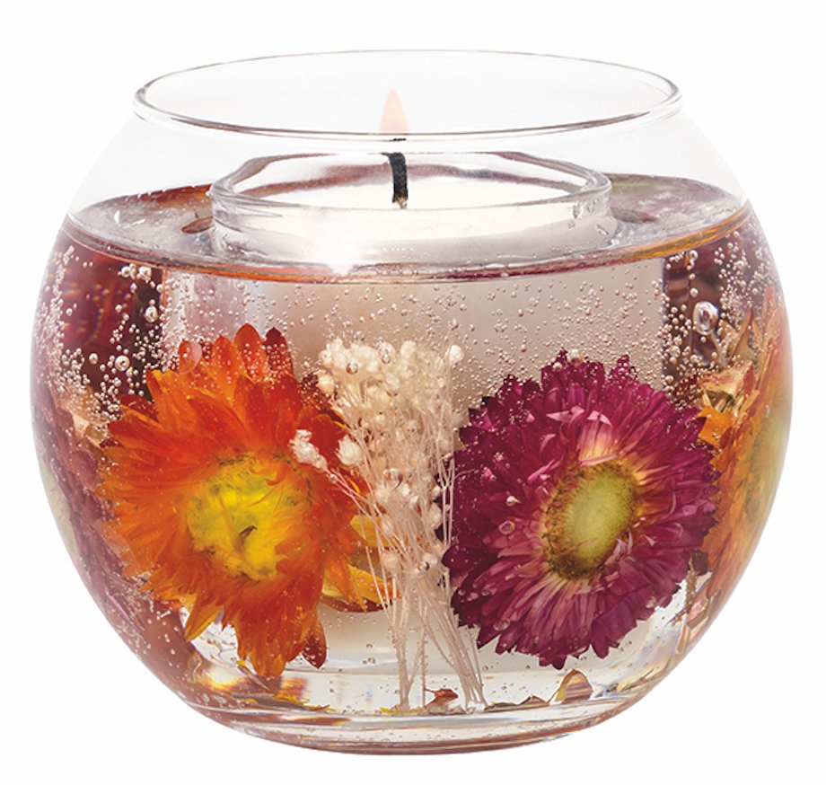 Dahlia Stoneglow Botanics Natural Wax Fishbowl Refillable Scented Jar Candle