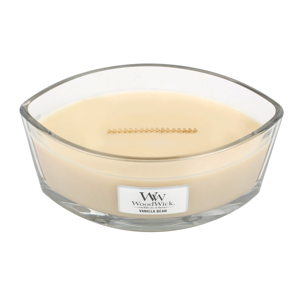 Woodwick vanilla bean candle