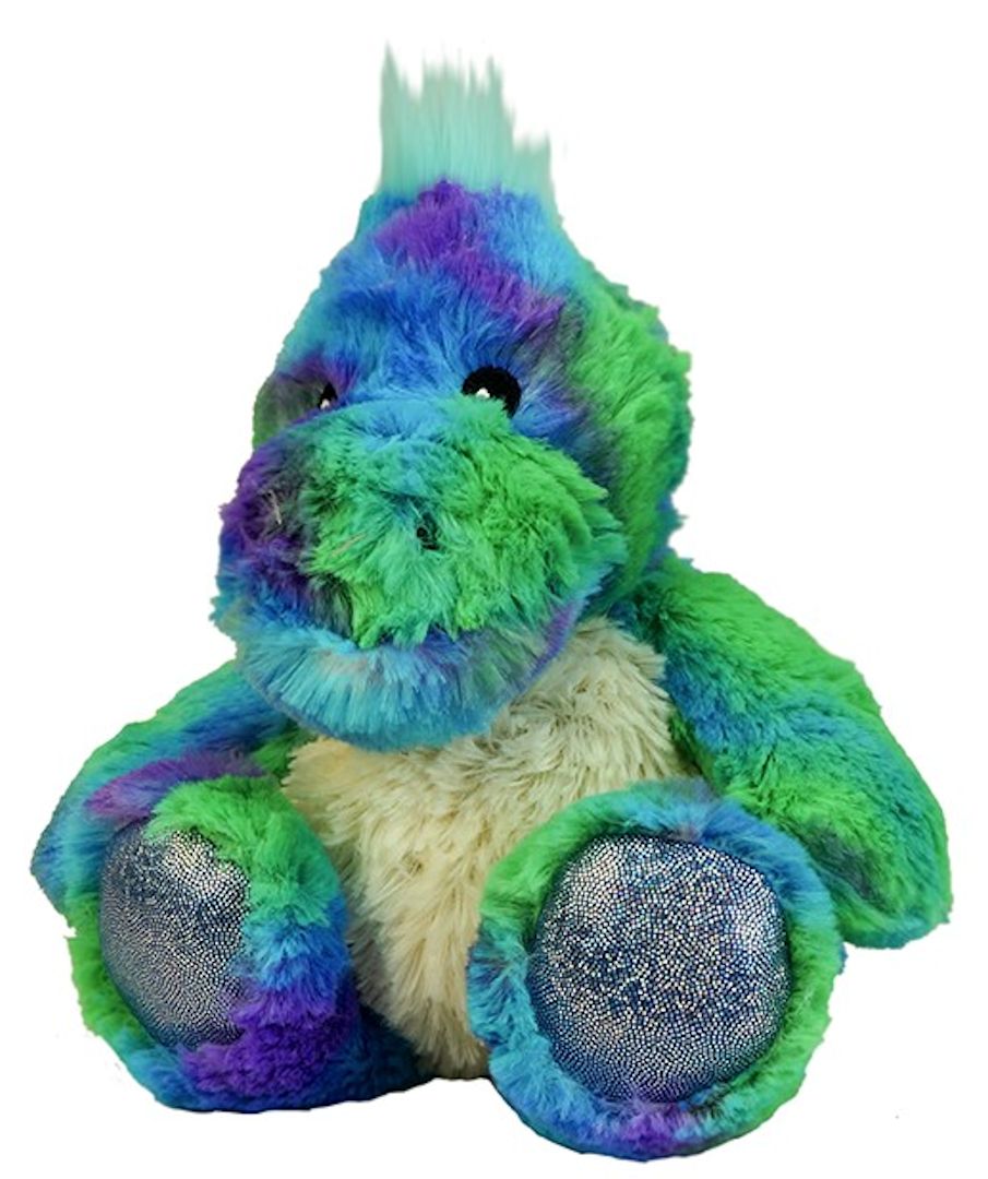 WARMIES Cozy Plush Heatable Stuffed Animal Toy Dinosaur Green Used