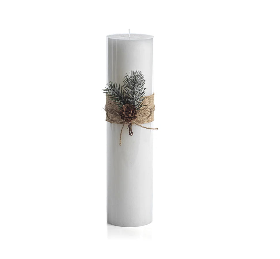 Siberian Fir Fragranced Rustic Pillar Candle 3" Diameter Pillar 12" Height