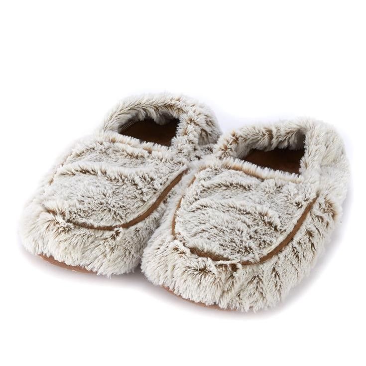 MARSHMALLOW BROWN WARMIES Cozy Plush Body Slippers – Courtney Candles ...